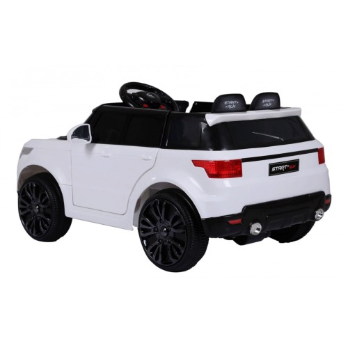 Autíčko Start Run na batériu Biely + Ovládač + Bezpečnostné funkcie + MP3 LED