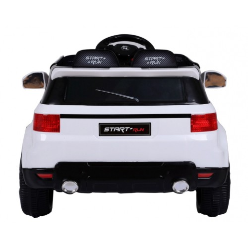 Autíčko Start Run na batériu Biely + Ovládač + Bezpečnostné funkcie + MP3 LED