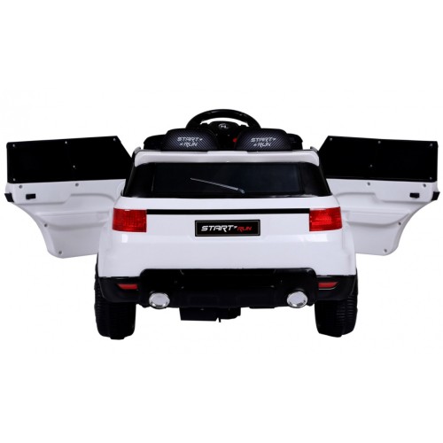 Autíčko Start Run na batériu Biely + Ovládač + Bezpečnostné funkcie + MP3 LED