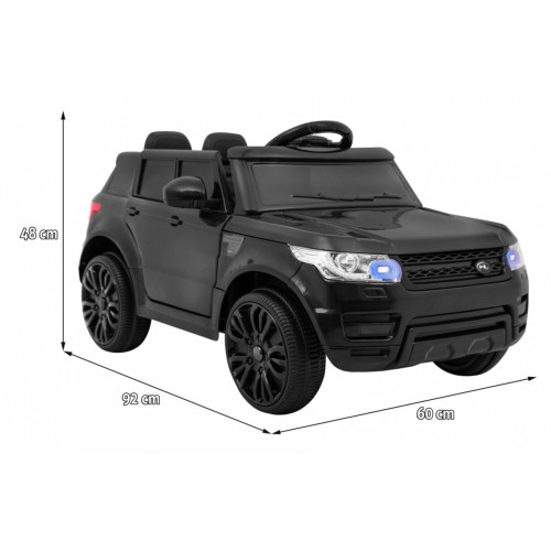 Autíčko Start Run na batériu Čierny + Ovládač + Bezpečnostné funkcie + MP3 LED