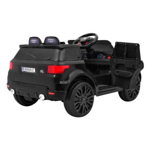 Autíčko Start Run na batériu Čierny + Ovládač + Bezpečnostné funkcie + MP3 LED