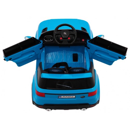 Autíčko Start Run na batériu Modrý + Ovládač + Bezpečnostné funkcie + MP3 LED