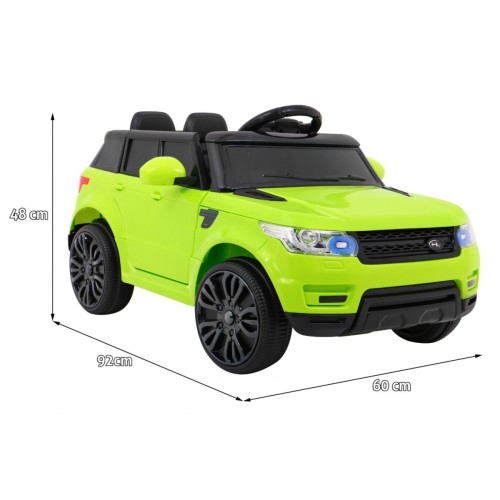 Autíčko Start Run na batériu Zelený + Ovládač + Bezpečnostné funkcie + MP3 LED