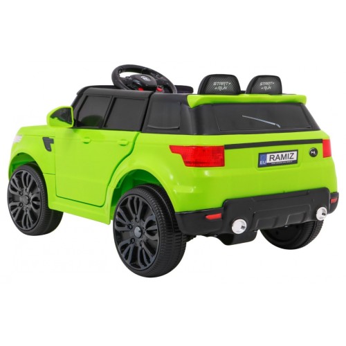 Autíčko Start Run na batériu Zelený + Ovládač + Bezpečnostné funkcie + MP3 LED