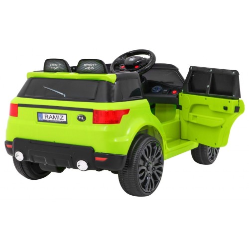 Autíčko Start Run na batériu Zelený + Ovládač + Bezpečnostné funkcie + MP3 LED