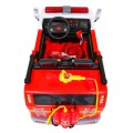 Hasičské auto na batériu pre deti + Vodný kanón + Megafón + Hasičská siréna + Ovládač
