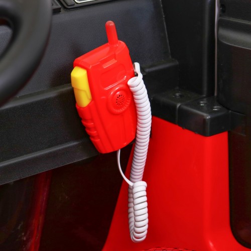 Hasičské auto na batériu pre deti + Vodný kanón + Megafón + Hasičská siréna + Ovládač