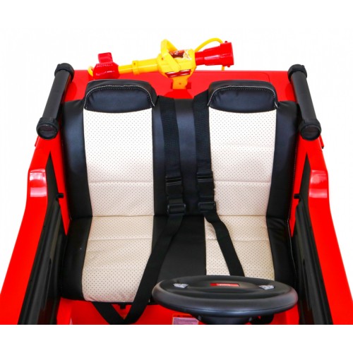 Hasičské auto na batériu pre deti + Vodný kanón + Megafón + Hasičská siréna + Ovládač