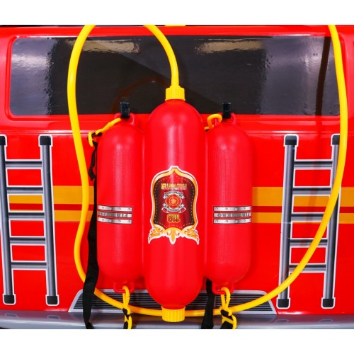 Hasičské auto na batériu pre deti + Vodný kanón + Megafón + Hasičská siréna + Ovládač