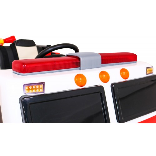 Hasičské auto na batériu pre deti + Vodný kanón + Megafón + Hasičská siréna + Ovládač