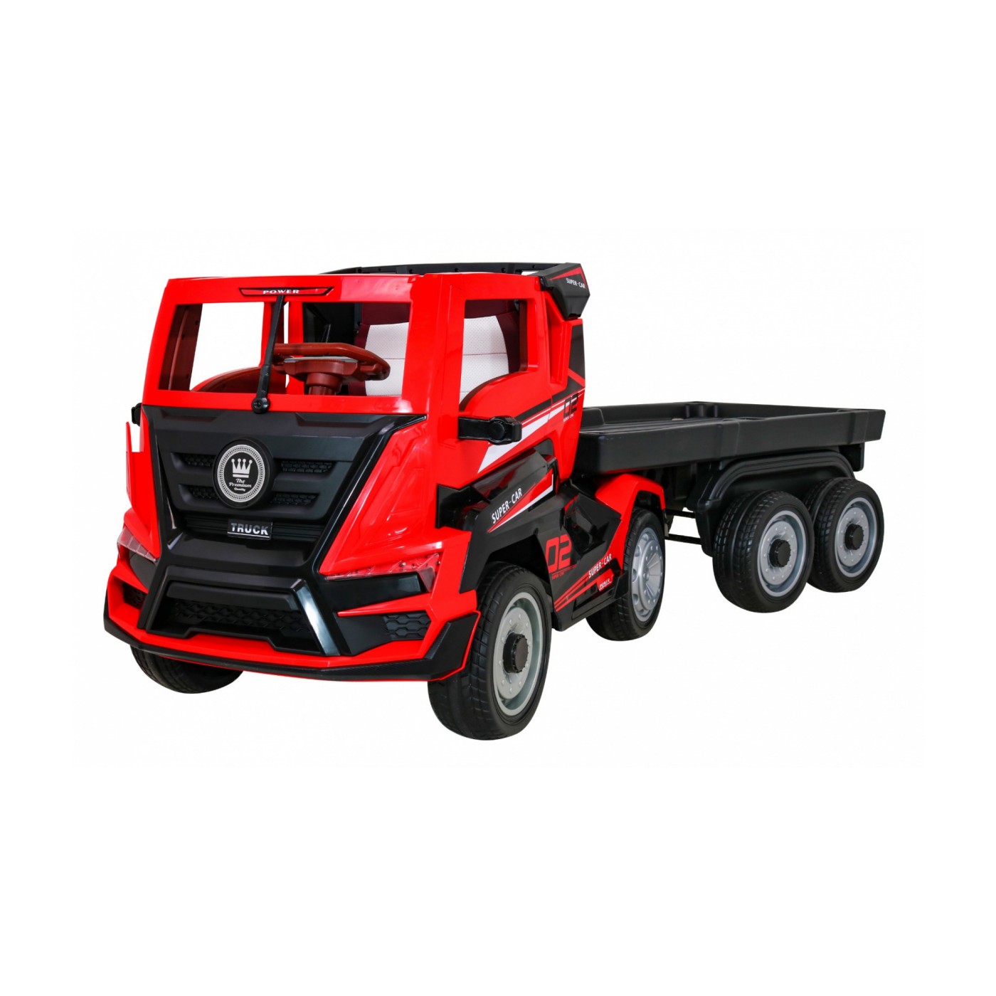 Nákladiak Super Truck s prívesom pre deti + Ovládač + Pomalý štart + Kolesá EVA + Audio Svietidlá