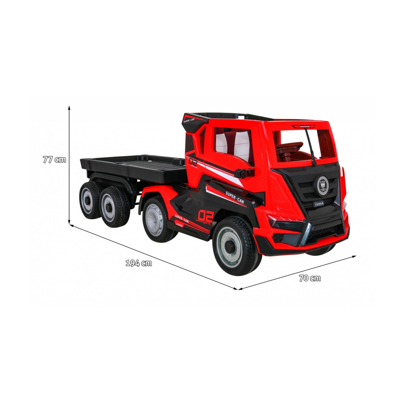Nákladiak Super Truck s prívesom pre deti + Ovládač + Pomalý štart + Kolesá EVA + Audio Svietidlá