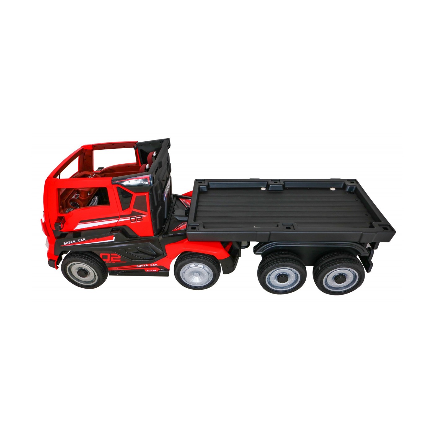 Nákladiak Super Truck s prívesom pre deti + Ovládač + Pomalý štart + Kolesá EVA + Audio Svietidlá