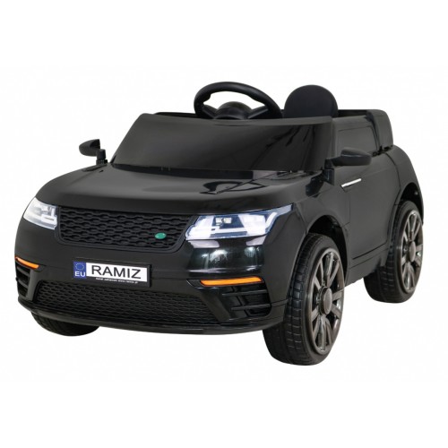 Autíčko Super-S na batériu pre deti Čierne + Ovládač + Pomalý štart + Kolesá EVA + Zvuky Svietidlá