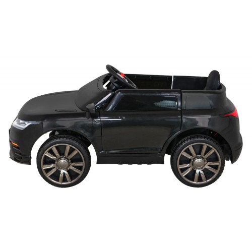 Autíčko Super-S na batériu pre deti Čierne + Ovládač + Pomalý štart + Kolesá EVA + Zvuky Svietidlá