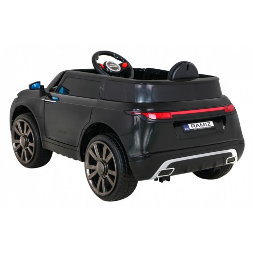 Autíčko Super-S na batériu pre deti Čierne + Ovládač + Pomalý štart + Kolesá EVA + Zvuky Svietidlá