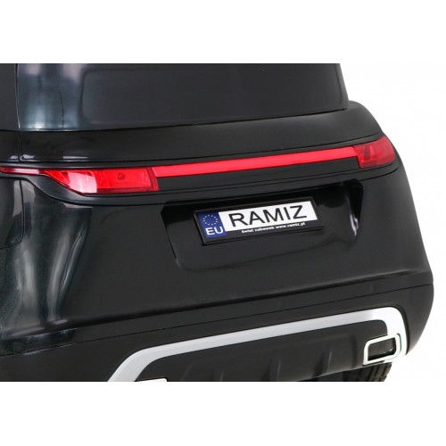 Autíčko Super-S na batériu pre deti Čierne + Ovládač + Pomalý štart + Kolesá EVA + Zvuky Svietidlá