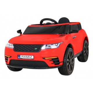 Autíčko Super-S na batériu pre deti Červené + Ovládač + Pomalý štart + Kolesá EVA + Zvuky Svietidlá