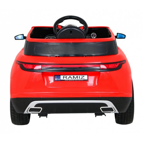 Autíčko Super-S na batériu pre deti Červené + Ovládač + Pomalý štart + Kolesá EVA + Zvuky Svietidlá