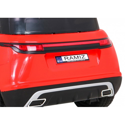 Autíčko Super-S na batériu pre deti Červené + Ovládač + Pomalý štart + Kolesá EVA + Zvuky Svietidlá