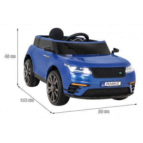 Autíčko Super-S na batériu pre deti Modré + Ovládač + Pomalý štart + Kolesá EVA + Zvuky Svietidlá