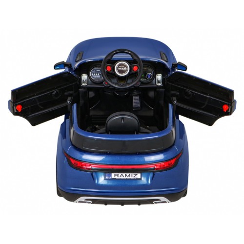 Autíčko Super-S na batériu pre deti Modré + Ovládač + Pomalý štart + Kolesá EVA + Zvuky Svietidlá