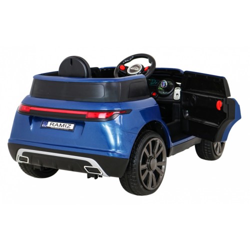 Autíčko Super-S na batériu pre deti Modré + Ovládač + Pomalý štart + Kolesá EVA + Zvuky Svietidlá