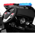 Auto SUV Polícia na batériu pre deti + Sirény + Svietidlá + Megafón + Ovládač + Pomalý štart + EVA + Nálepky