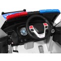 Auto SUV Polícia na batériu pre deti + Sirény + Svietidlá + Megafón + Ovládač + Pomalý štart + EVA + Nálepky