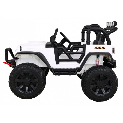 Terénne autíčko Brothers na batériu Biele + Ovládač + Pomalý štart + EVA + LED MP3