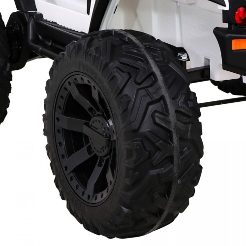 Terénne autíčko Brothers na batériu Biele + Ovládač + Pomalý štart + EVA + LED MP3