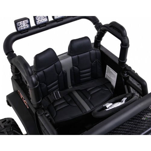 Terénne autíčko Brothers na batériu Čierne + Ovládač + Pomalý štart + EVA + LED MP3