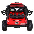Terénne autíčko Brothers na batériu Červené + Ovládač + Pomalý štart + EVA + LED MP3