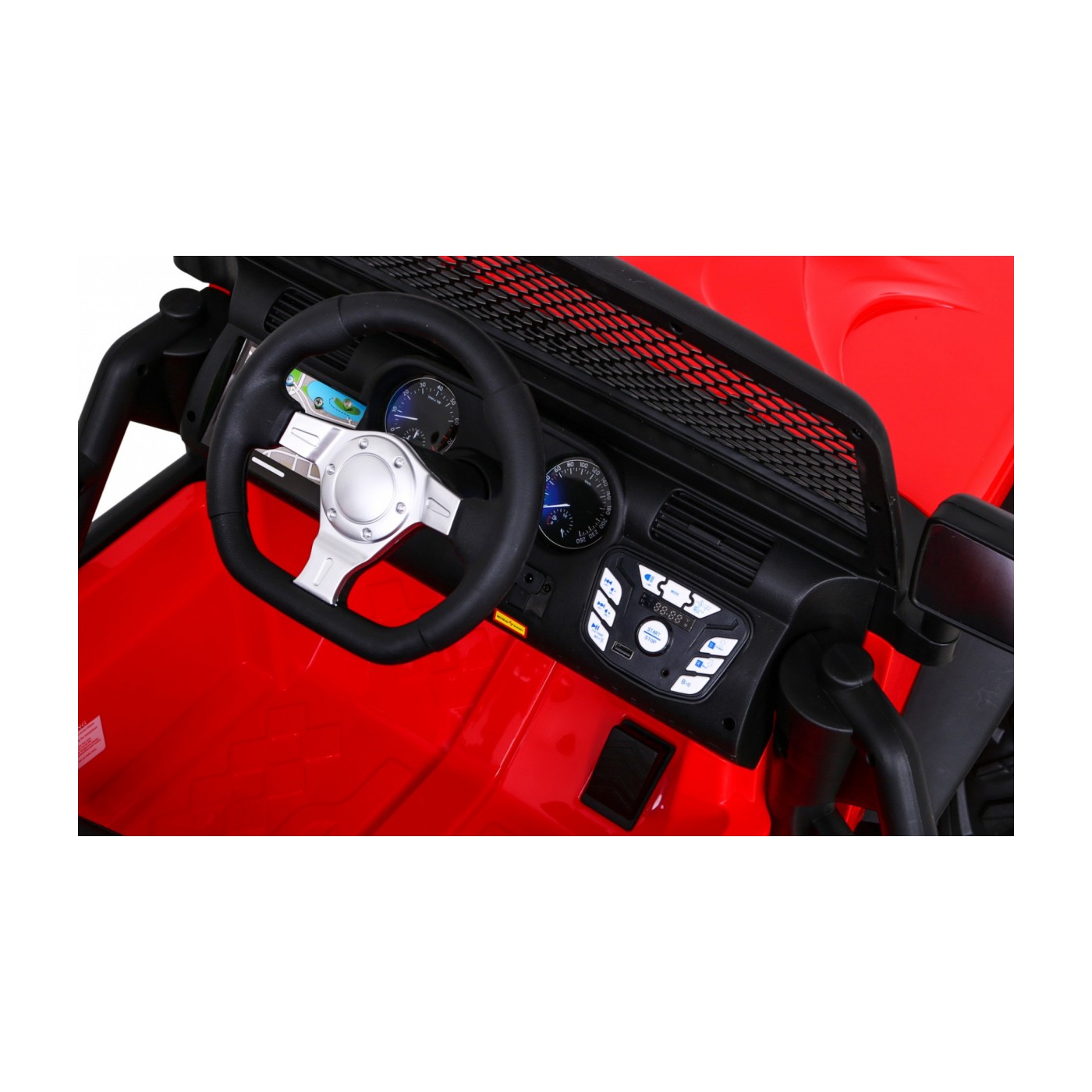 Terénne autíčko Brothers na batériu Červené + Ovládač + Pomalý štart + EVA + LED MP3