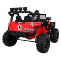 Terénne autíčko Brothers na batériu Červené + Ovládač + Pomalý štart + EVA + LED MP3