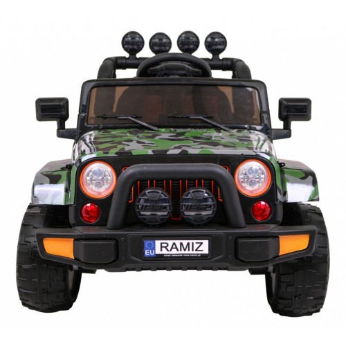 Terénne auto Full Time 4WD pre deti Lakier Moro + Pohon 4x4 + Ovládač + Audio LED + Úložný priestor