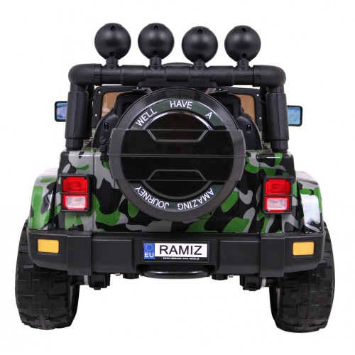 Terénne auto Full Time 4WD pre deti Lakier Moro + Pohon 4x4 + Ovládač + Audio LED + Úložný priestor