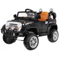 Terénne autíčko JJ na batériu pre deti Čierne + Ovládač + Úložný priestor + Svietidlá + Audio