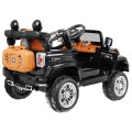 Terénne autíčko JJ na batériu pre deti Čierne + Ovládač + Úložný priestor + Svietidlá + Audio