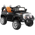 Terénne autíčko JJ na batériu pre deti Čierne + Ovládač + Úložný priestor + Svietidlá + Audio