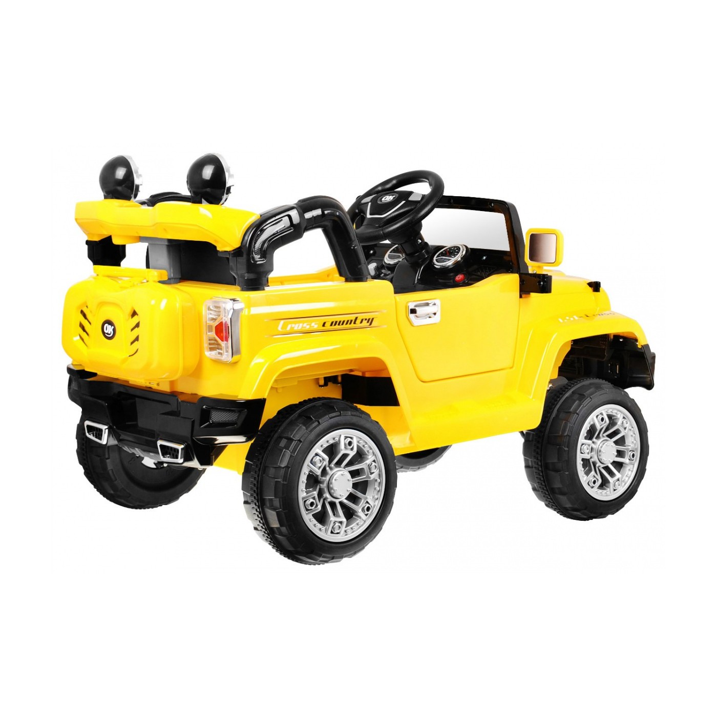 Terénne autíčko JJ na batériu pre deti Žlté + Ovládač + Úložný priestor + Svietidlá + Audio