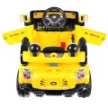 Terénne autíčko JJ na batériu pre deti Žlté + Ovládač + Úložný priestor + Svietidlá + Audio