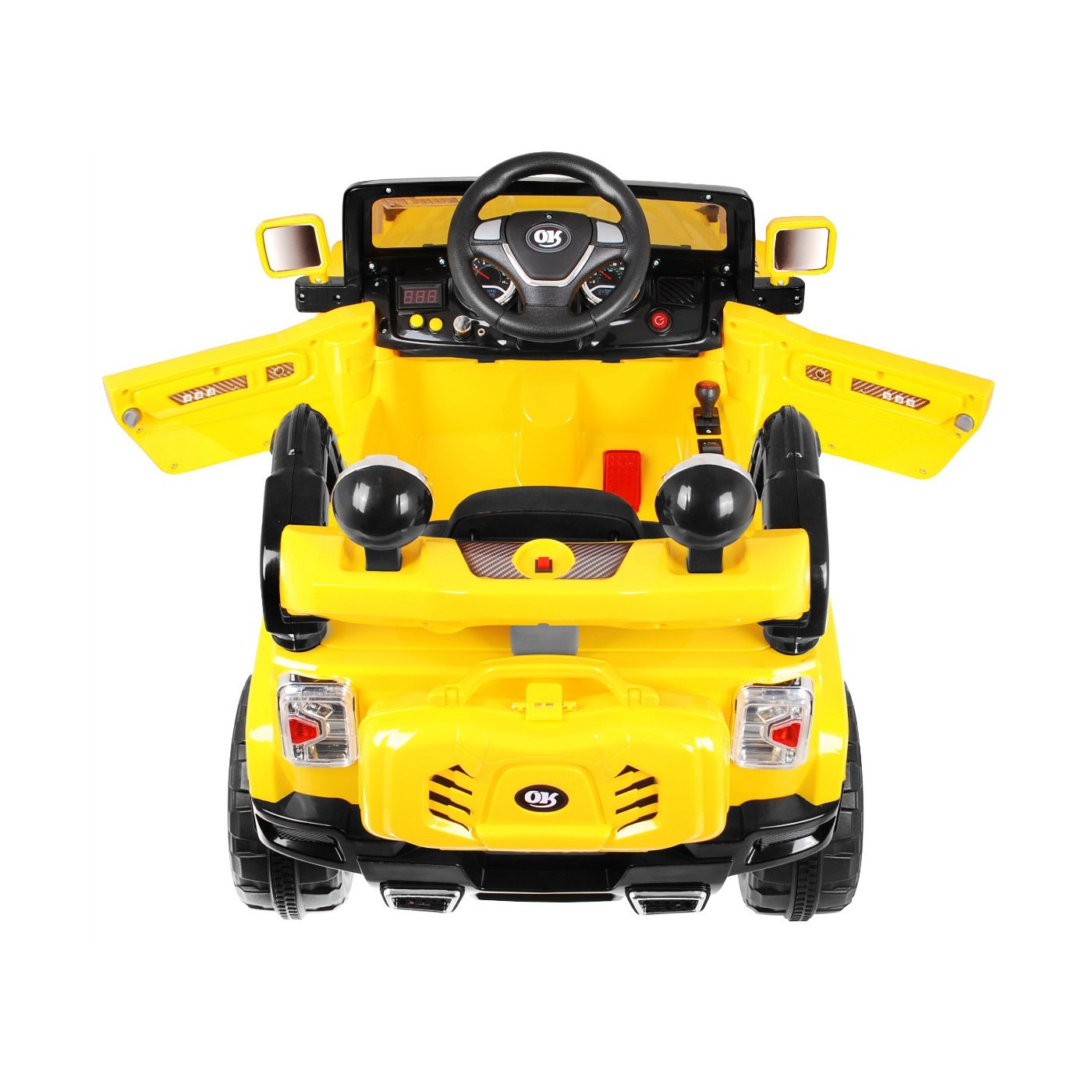 Terénne autíčko JJ na batériu pre deti Žlté + Ovládač + Úložný priestor + Svietidlá + Audio