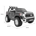 Toyota Tundra XXL pre deti Čierna + Ovládač + Batožinový priestor + LED + Audio + EVA + Pomalý štart
