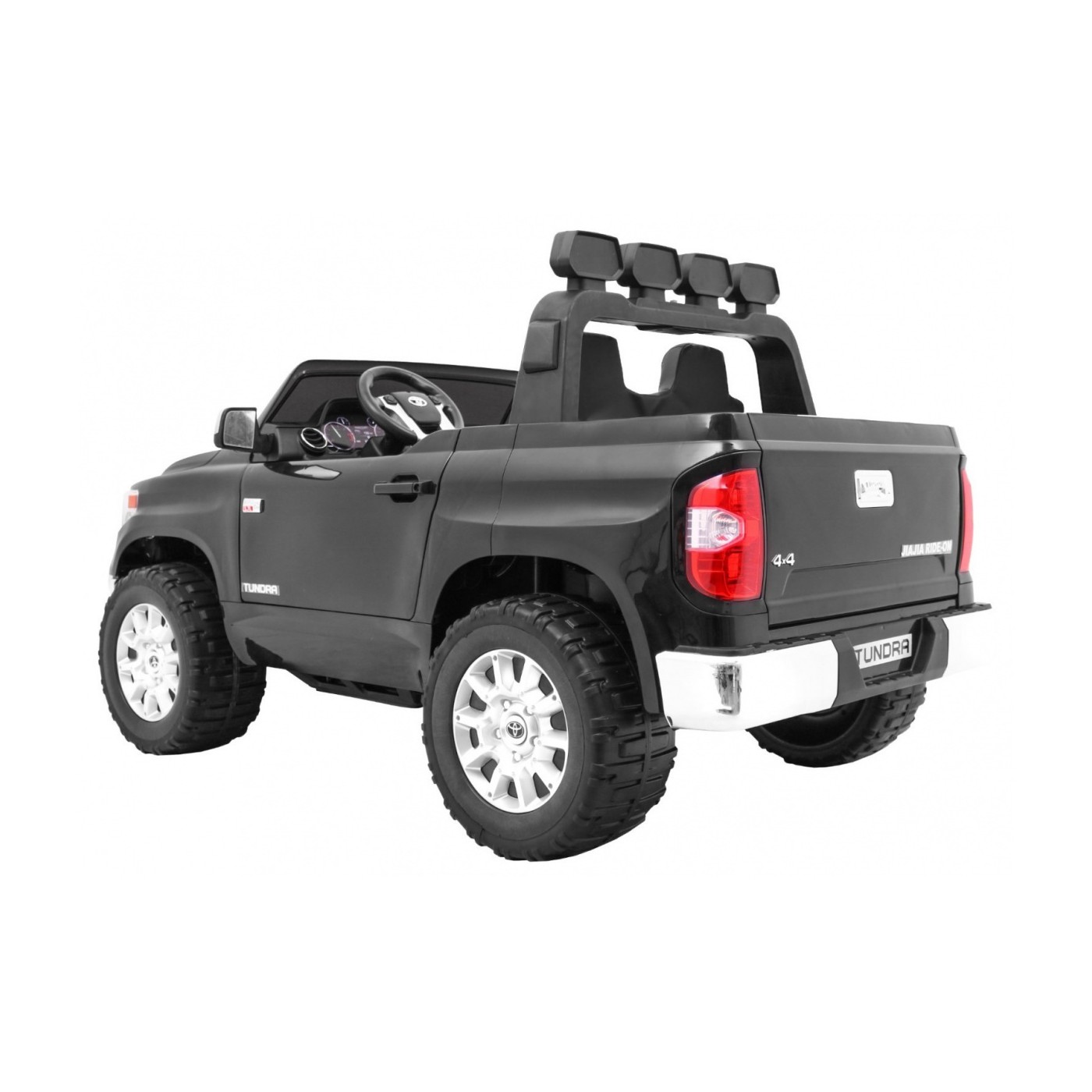 Toyota Tundra XXL pre deti Čierna + Ovládač + Batožinový priestor + LED + Audio + EVA + Pomalý štart