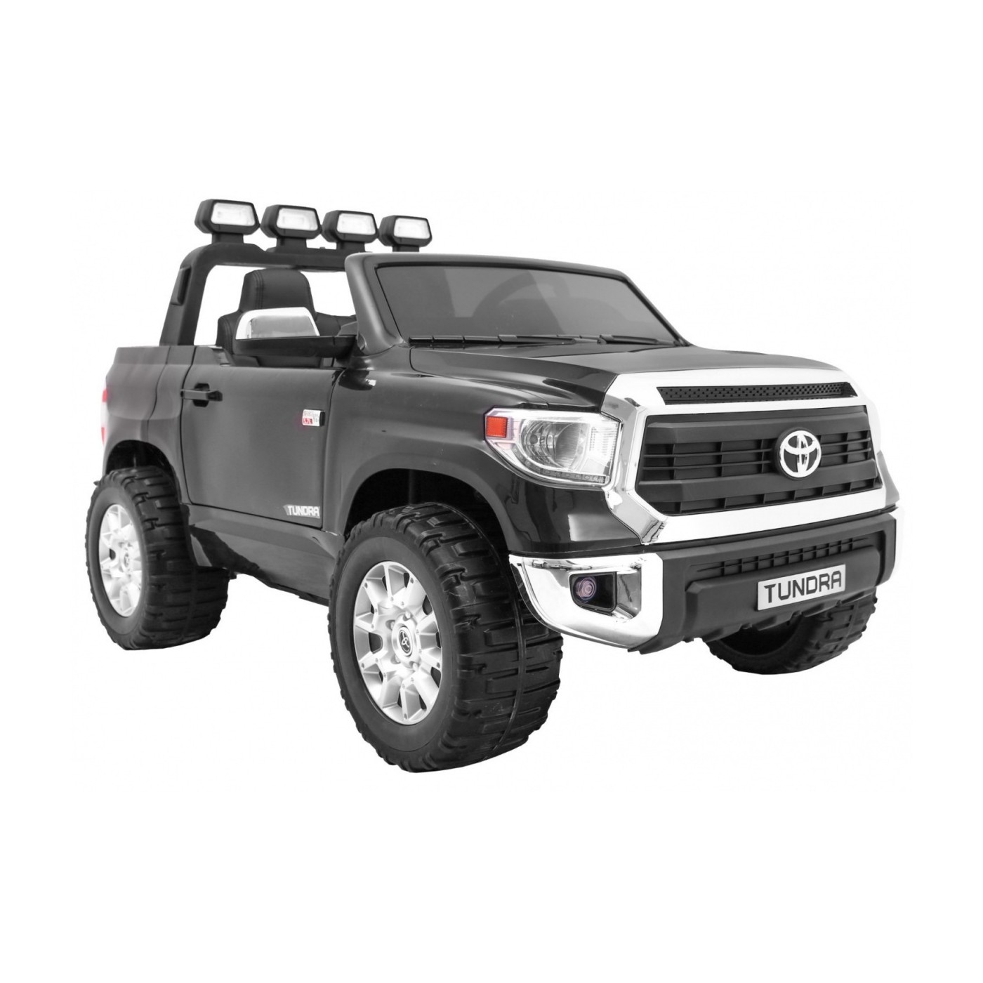 Toyota Tundra XXL pre deti Čierna + Ovládač + Batožinový priestor + LED + Audio + EVA + Pomalý štart