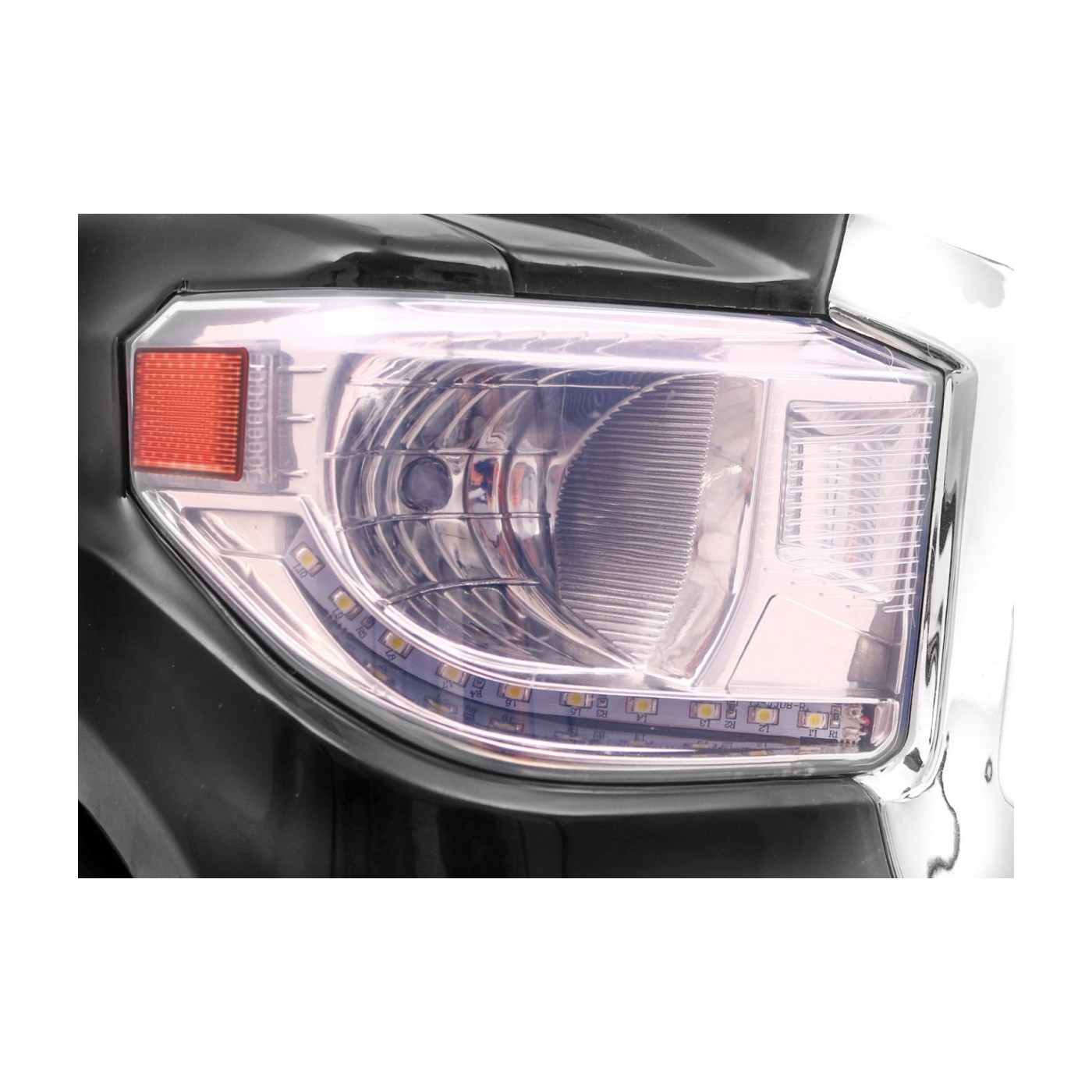Toyota Tundra XXL pre deti Čierna + Ovládač + Batožinový priestor + LED + Audio + EVA + Pomalý štart