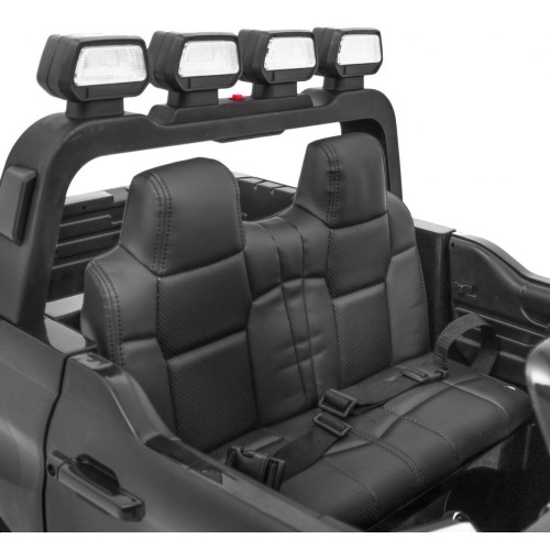 Toyota Tundra XXL pre deti Čierna + Ovládač + Batožinový priestor + LED + Audio + EVA + Pomalý štart