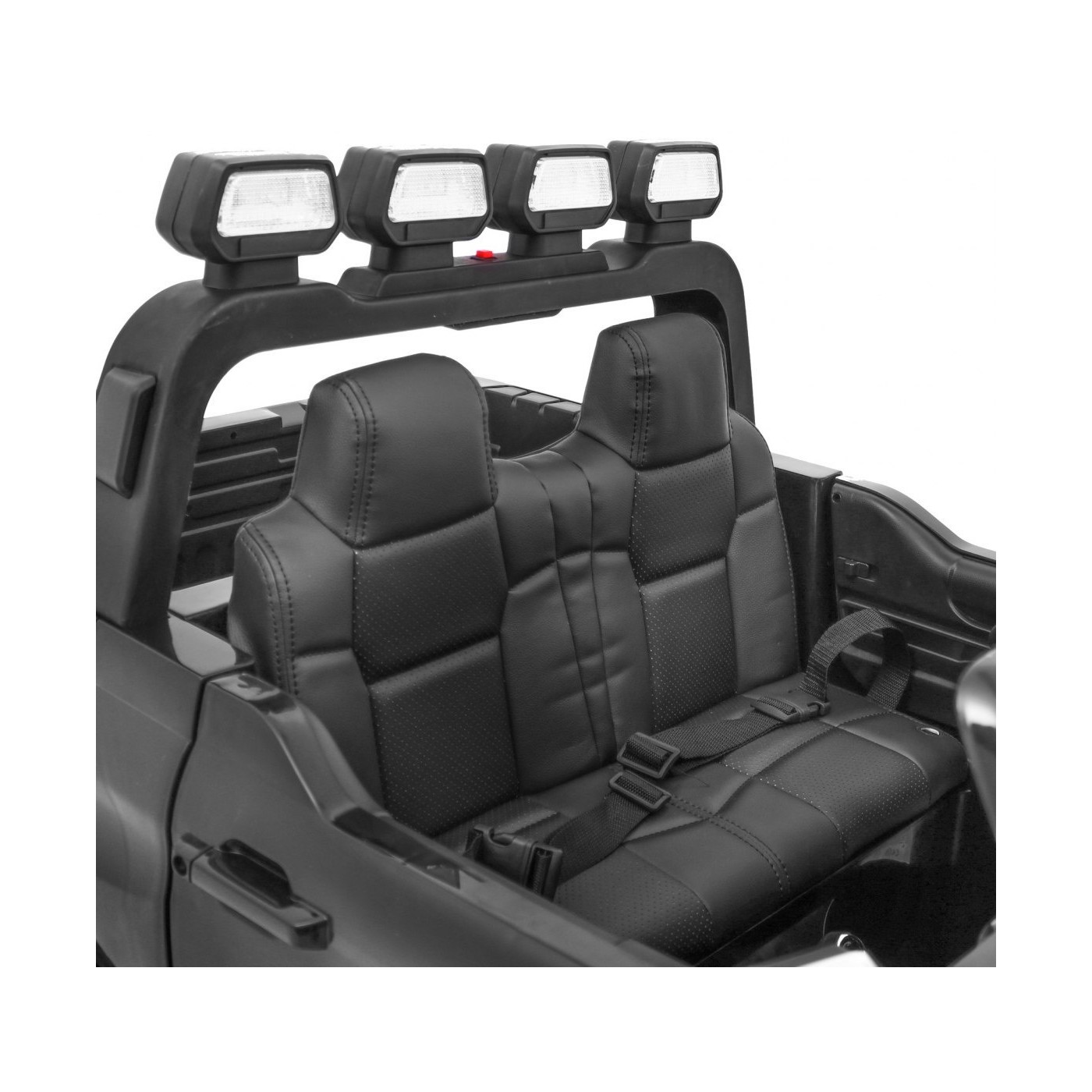 Toyota Tundra XXL pre deti Čierna + Ovládač + Batožinový priestor + LED + Audio + EVA + Pomalý štart