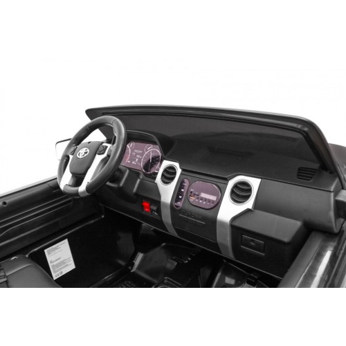 Toyota Tundra XXL pre deti Čierna + Ovládač + Batožinový priestor + LED + Audio + EVA + Pomalý štart